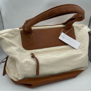 Graf Lantz NEW with tags  Carry-On Travel vegan leather Weekender TRAVEL bag